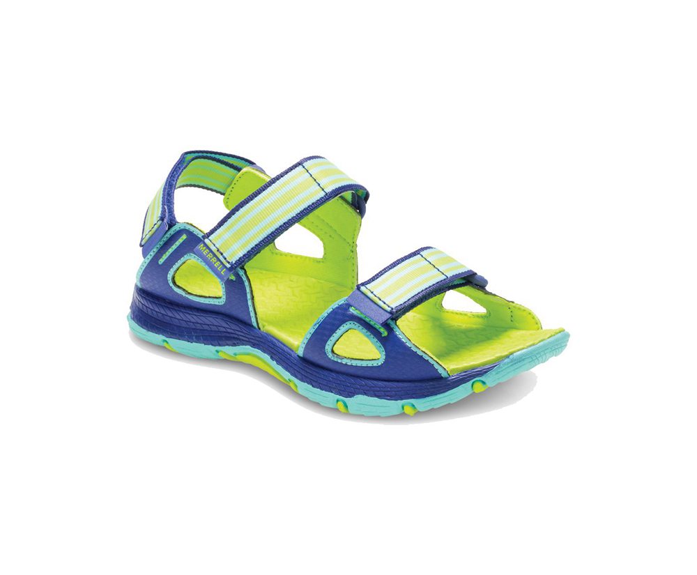 Sandálias Criança - Merrell Hydro Moc Blaze - Verdes/Azuis - ONB037812